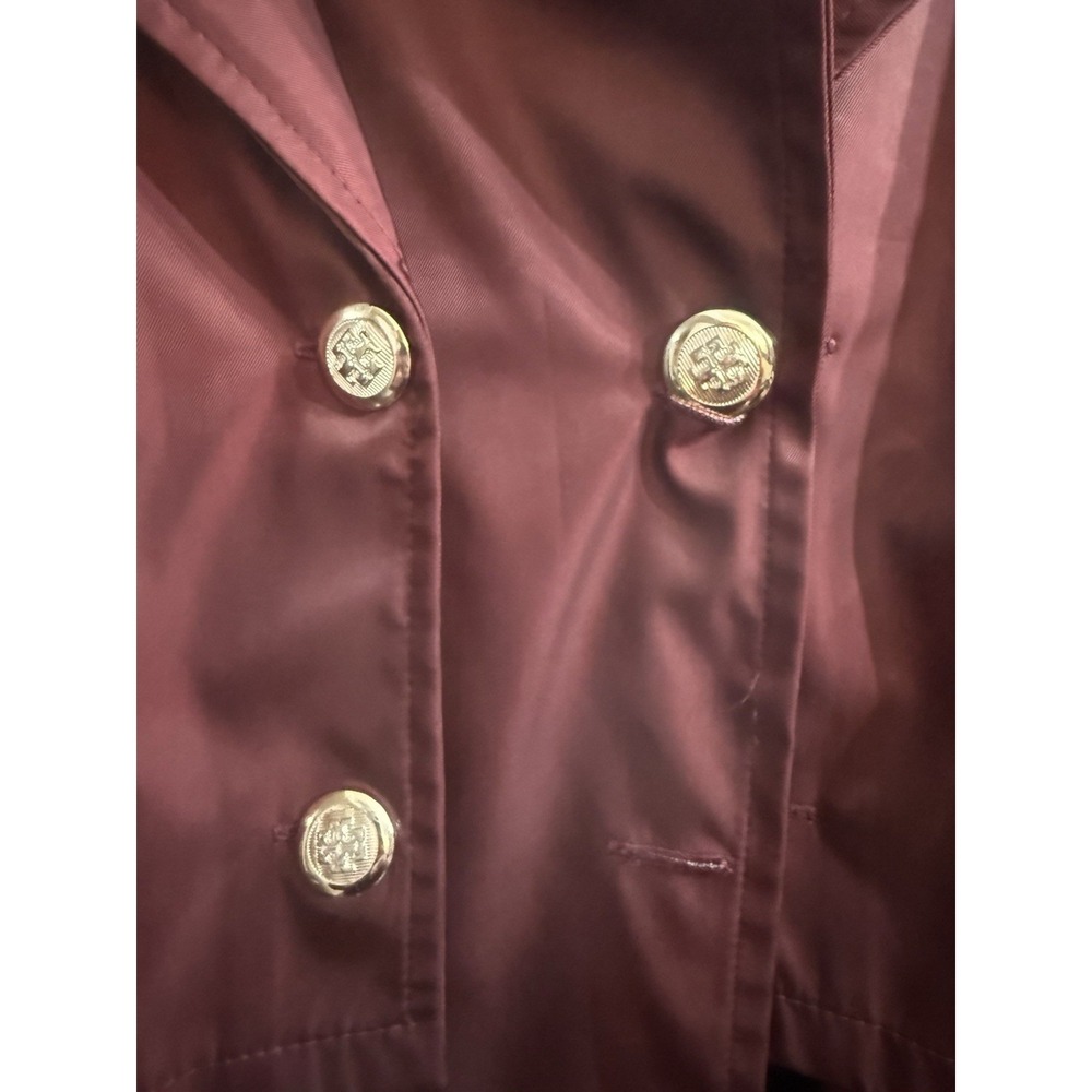 Massimo‎ Dutti Maroon Burgundy Trench Coat Women's X-Large Designer - Picture 4 of 14